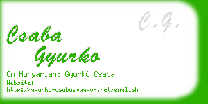 csaba gyurko business card