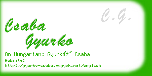 csaba gyurko business card